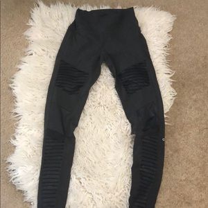 Alo gray moto leggings